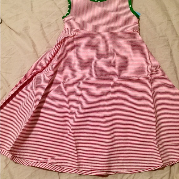 NWT Girl 2T, 3T Red Striped A-line Christmas Dress - Picture 3 of 7